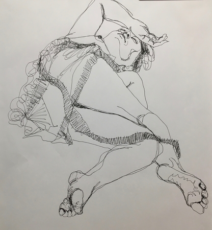 Reclining with scarf