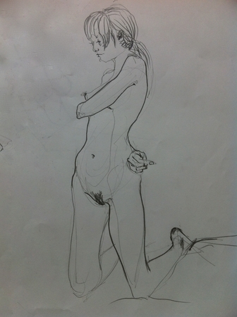 kneeling girl